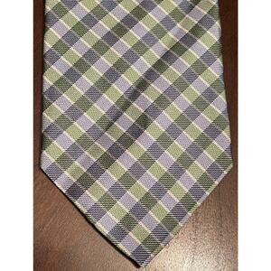Tommy Hilfiger Blue Green 100% Silk Men’s Neck Tie Made In Usa
